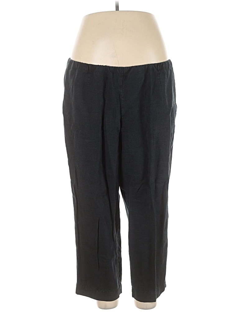 Pre-owned Purejill Linen Pants In Black