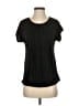NY Collection 100% Polyester Metallic Black Short Sleeve T-Shirt Size S - photo 1