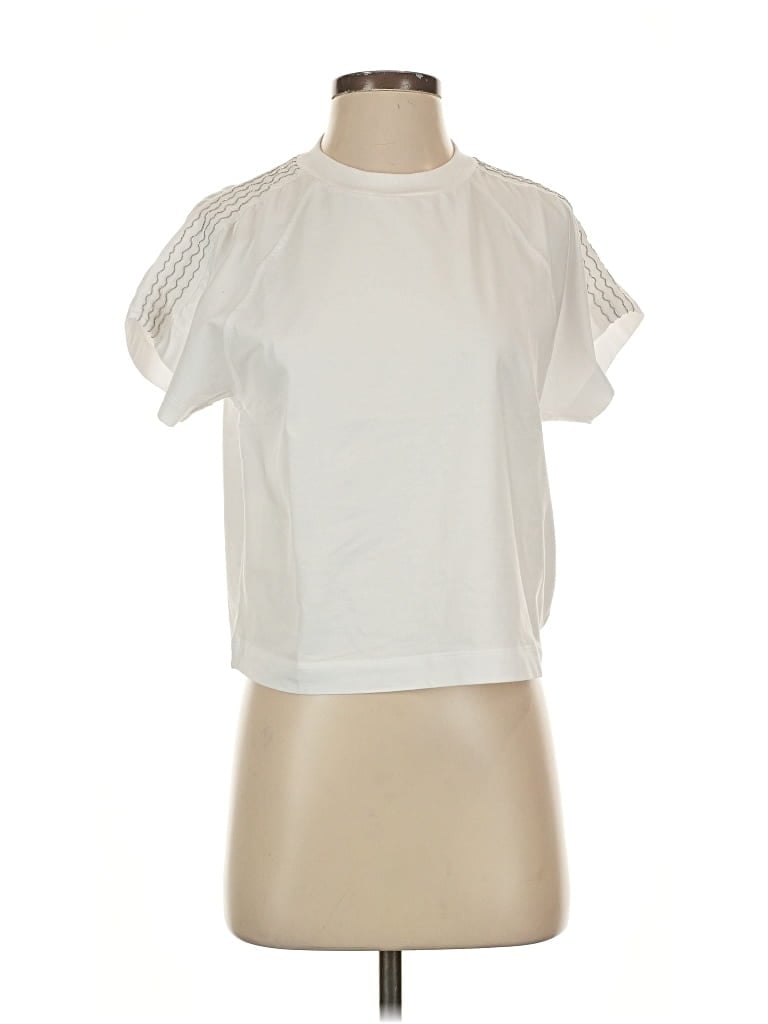 Pre-owned Peserico Short Sleeve Turtleneck In White