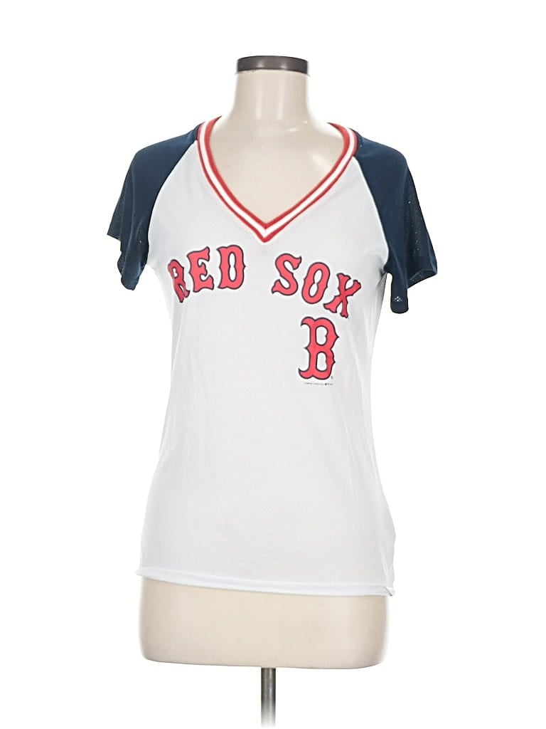 Pre-owned Genuine Merchandise By Team Athletics Short Sleeve T-shirt In White