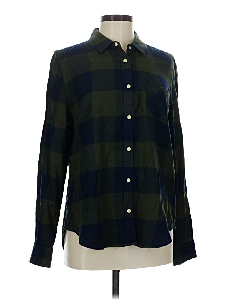 Pre-owned Flag & Anthem Long Sleeve Button Down Shirt In Green