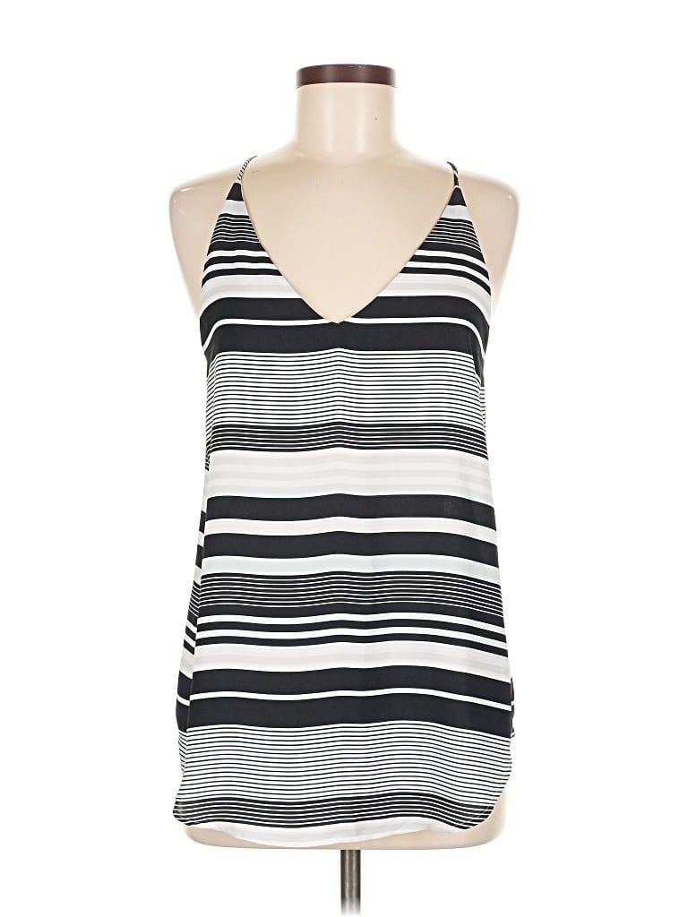 Pre-owned Ann Taylor Loft Tank Top Silver Halter Neckline Tops