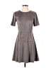 CeCe Solid Gray Casual Dress Size 4 - photo 1