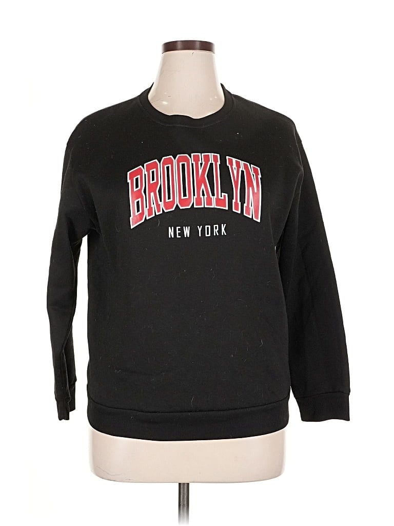 Pre-owned Shein Sweatshirt In Black
