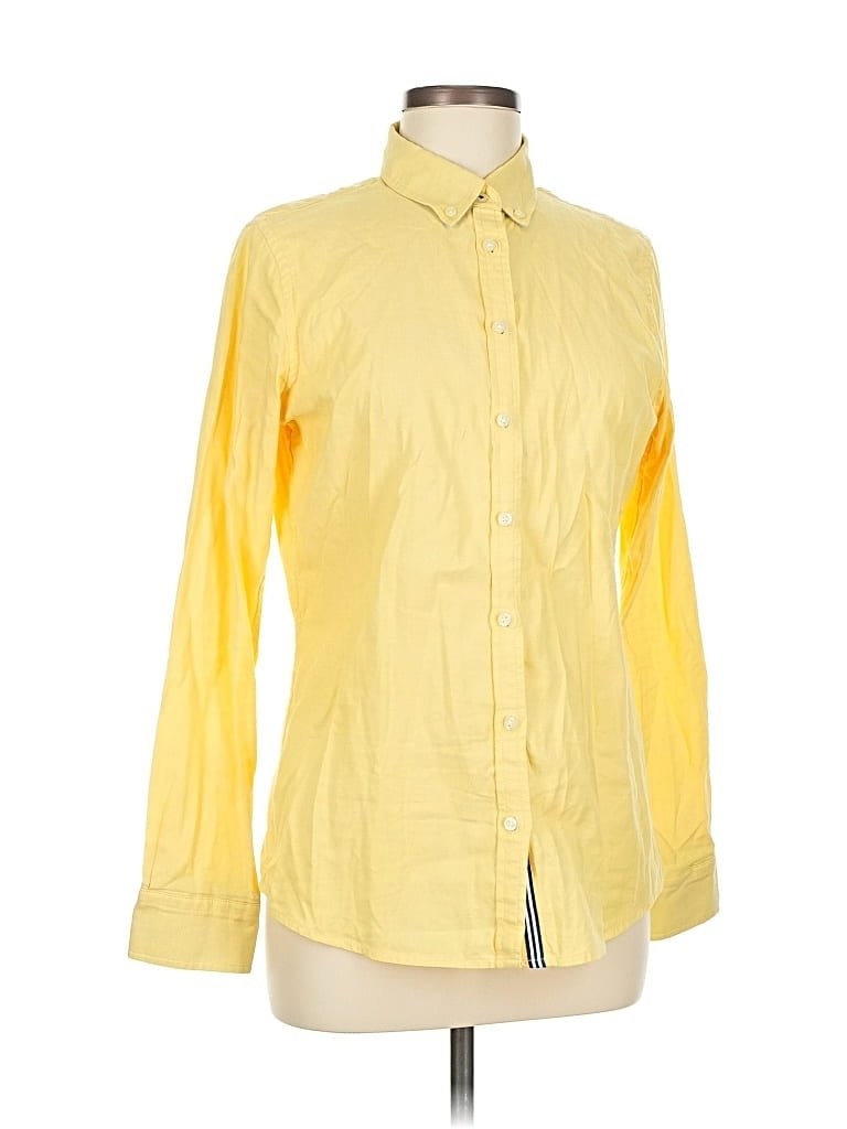 Pre-owned Banana Republic Long Sleeve Button Down Shirt In Yellow