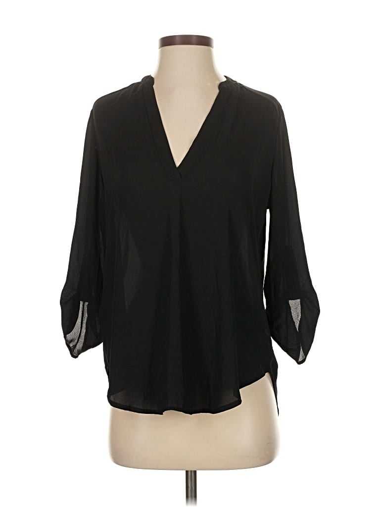 Pre-owned Lush 3/4 Sleeve Blouse In Black