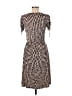 Nikki Poulos Animal Print Tan Casual Dress Size S - photo 2