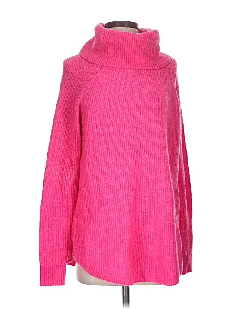 Pre-owned Ann Taylor Loft Turtleneck Sweater In Pink