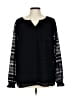 Christopher & Banks 100% Polyester Black Long Sleeve Blouse Size L - photo 1