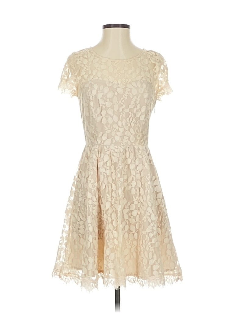 Pre-owned Lc Lauren Conrad Cocktail Dress In White