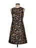 J.Crew 100% Polyester Animal Print Brown Cocktail Dress Size 00 - photo 1