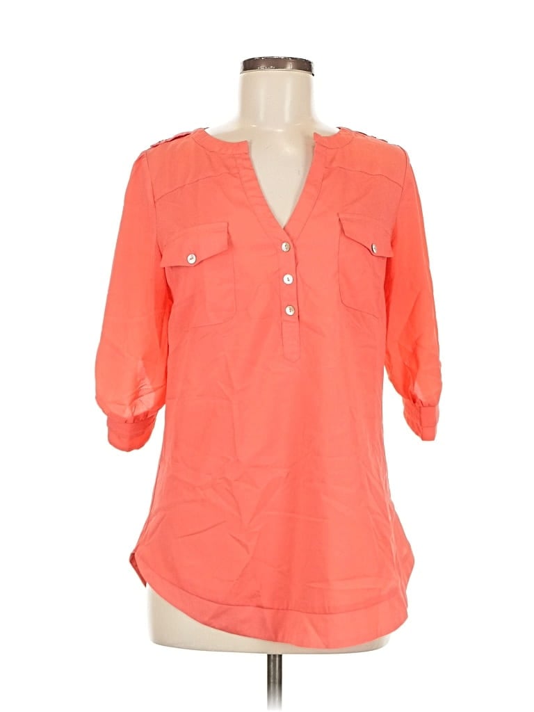 Pre-owned 41hawthorn 3/4 Sleeve Blouse In Orange