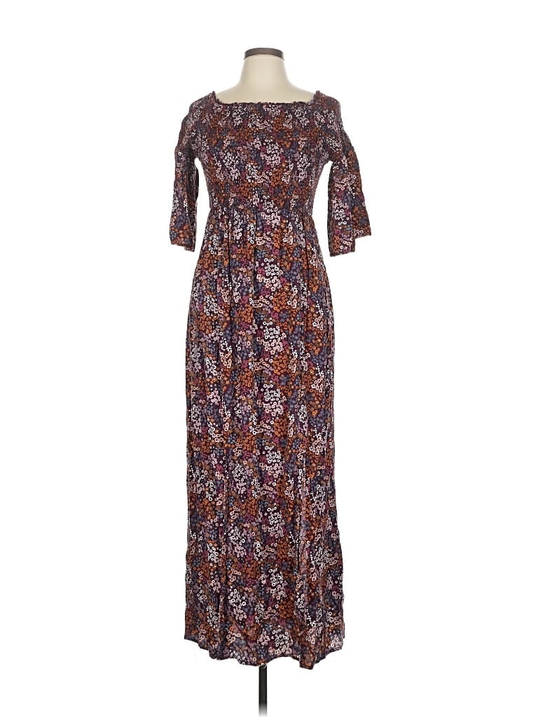 Pre-owned Xhilaration Casual Dress In Brown