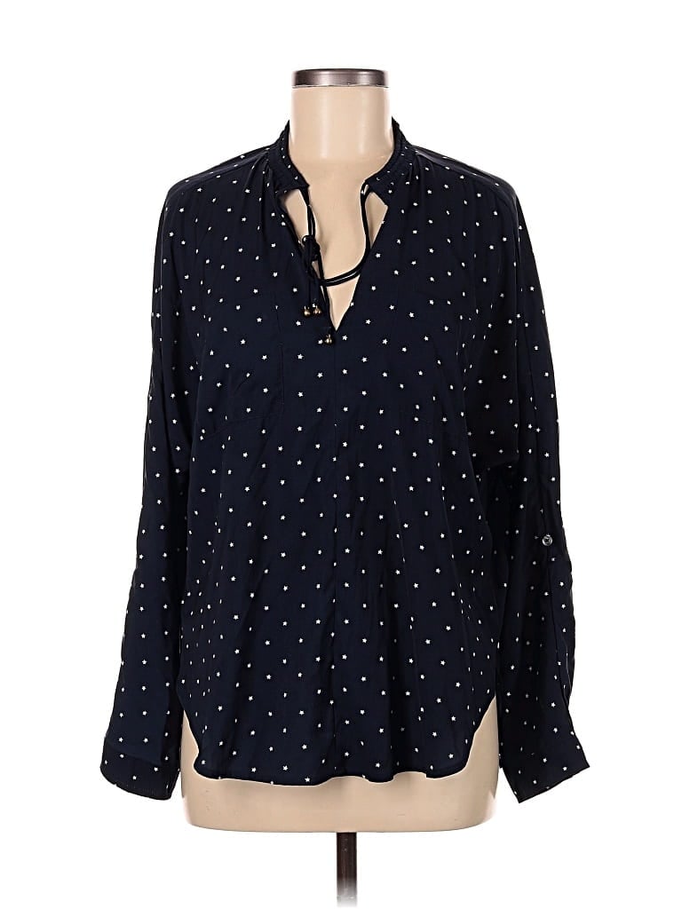 Pre-owned Abercrombie & Fitch Long Sleeve Blouse In Blue