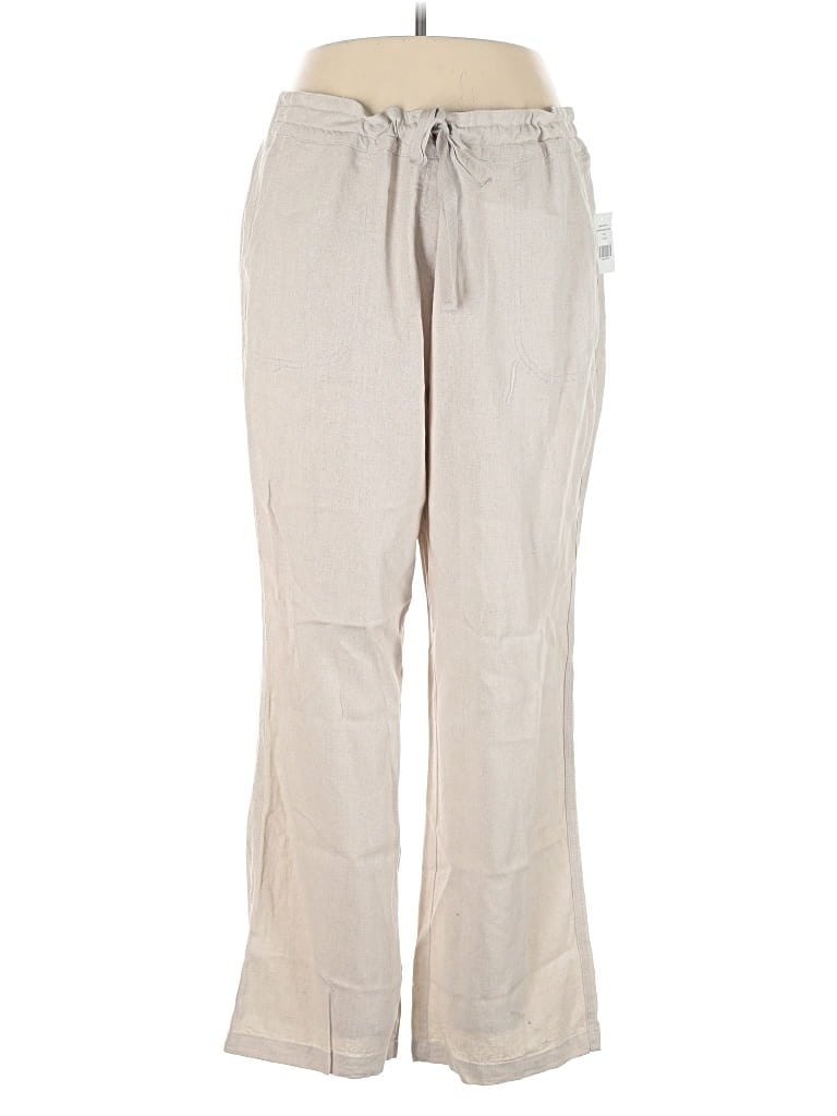 Pre-owned Mia + Tess Linen Pants In Brown