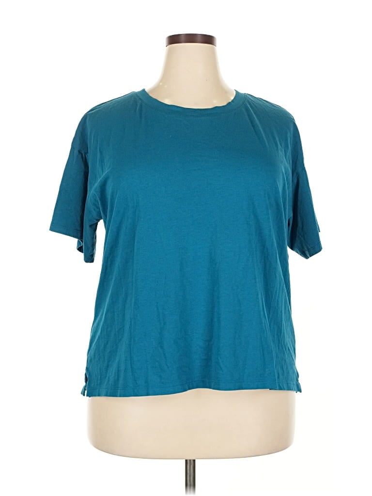 Pre-owned Talbots Outlet Short Sleeve T-shirt In Blue