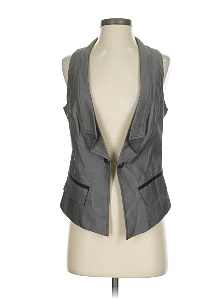 Pre-owned Bebe Vest In Gray