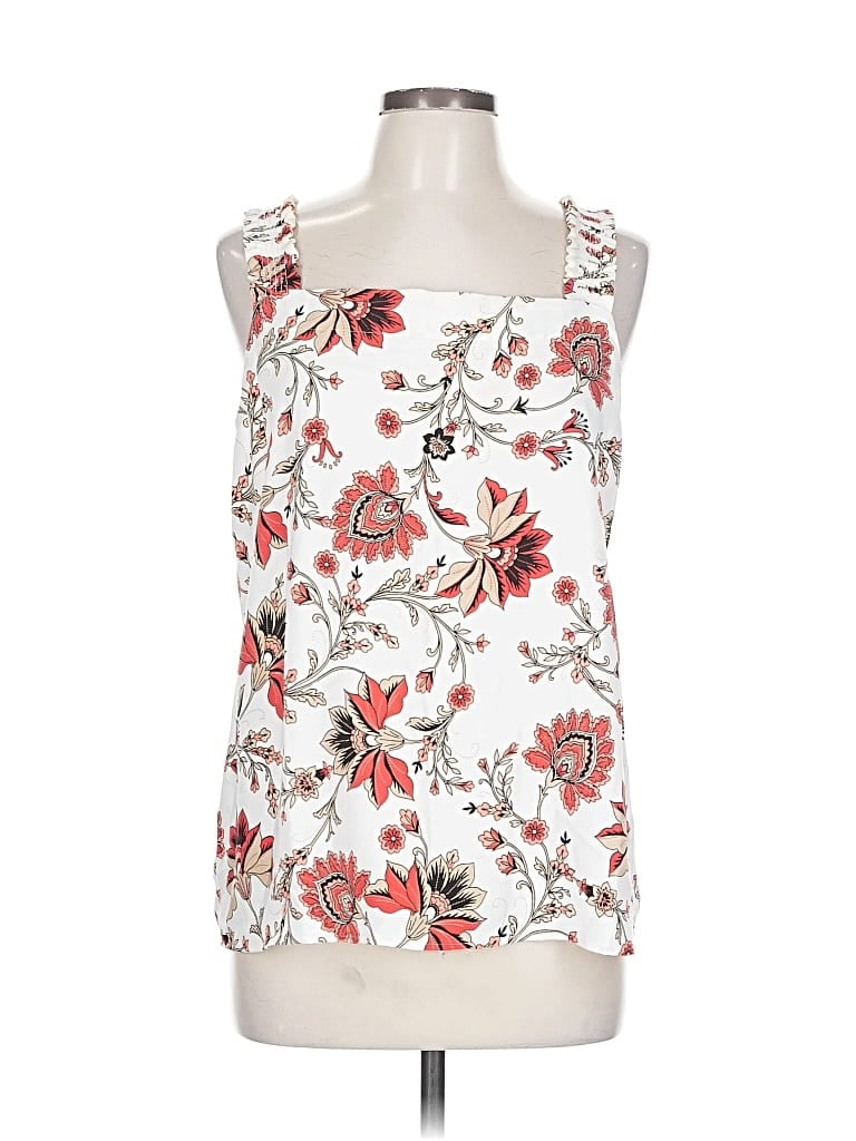 Pre-owned Ann Taylor Loft Outlet Sleeveless Blouse In White