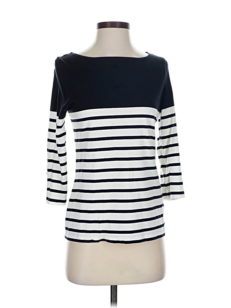 Pre-owned Croft & Barrow 3/4 Sleeve T-shirt In Blue