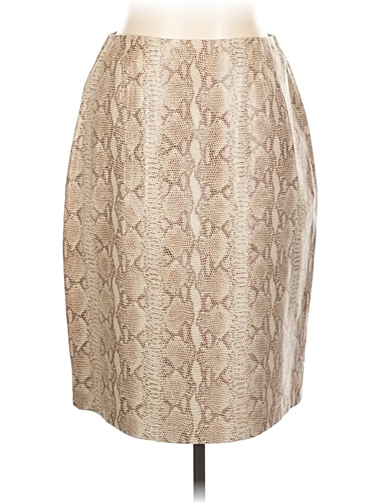 Pre-owned Liz Claiborne Collection Formal Skirt In Brown