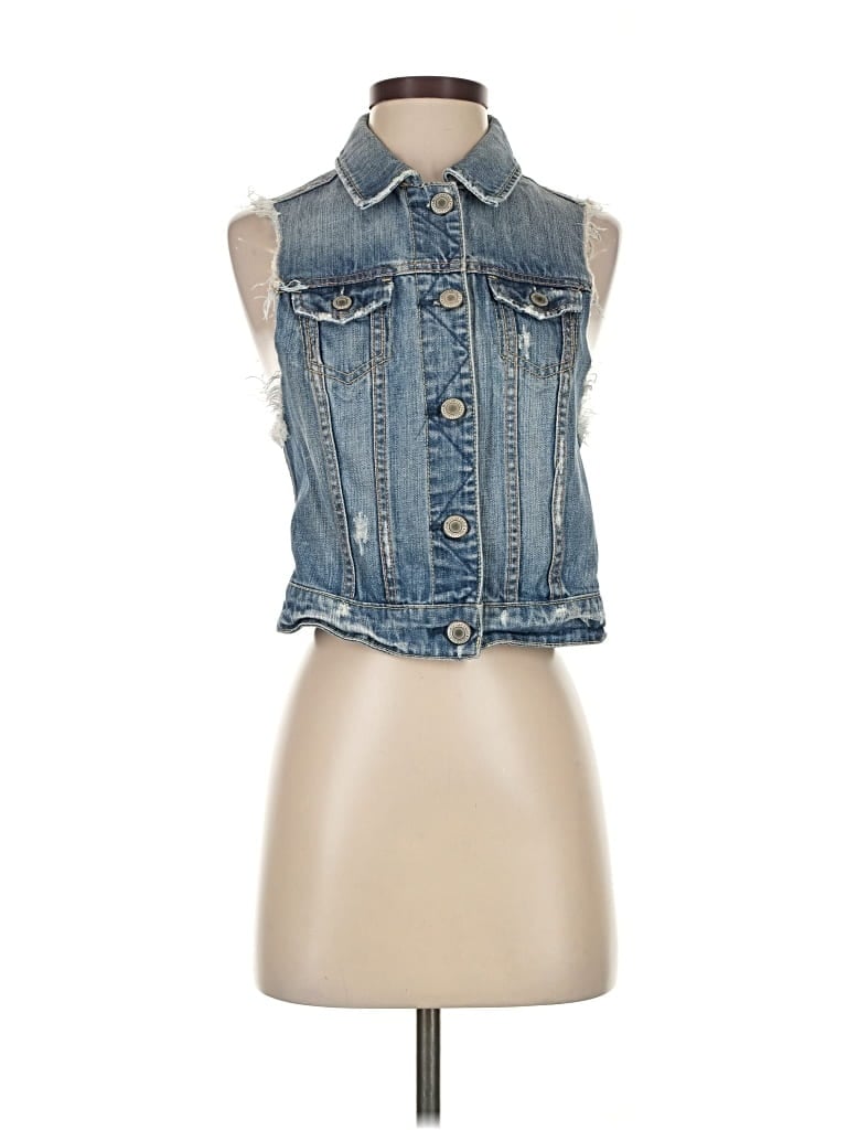 Pre-owned American Eagle Outfitters Denim Vest In Blue
