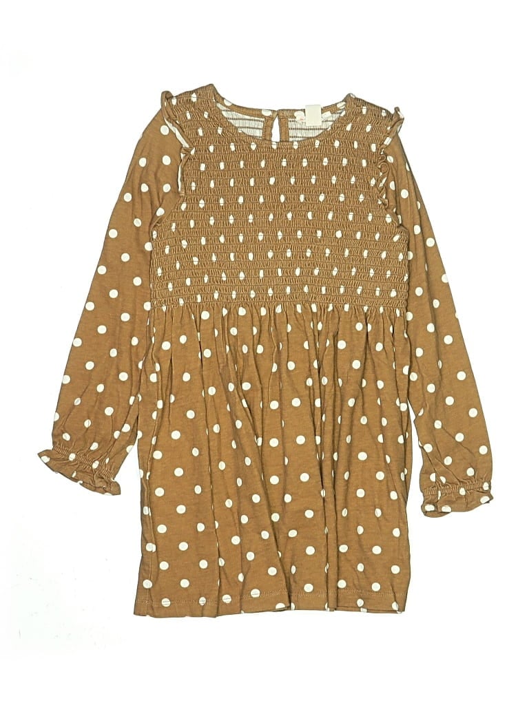 Pre-owned Crewcuts Kids' Dress In Brown