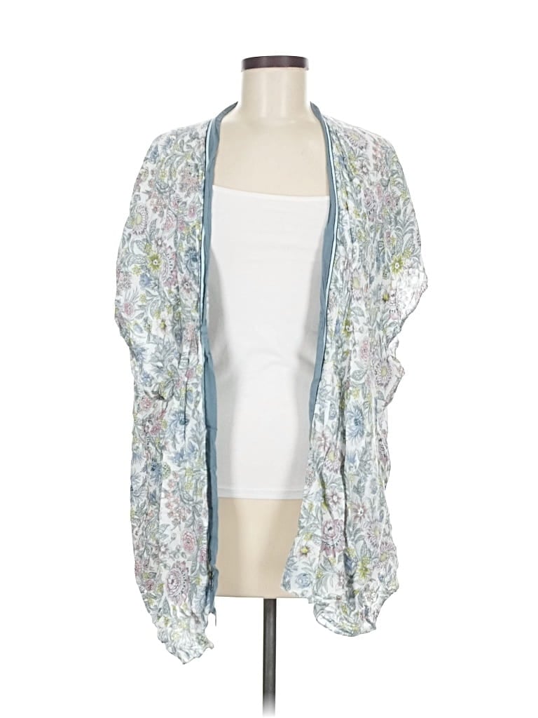 Pre-owned Ann Taylor Loft Kimono In Blue