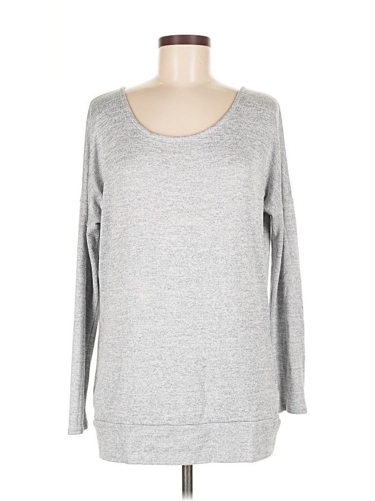 Pre-owned Athleta Long Sleeve T-shirt In Gray