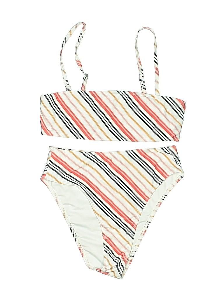 Pre-owned Unbranded Two Piece Swimsuit In White