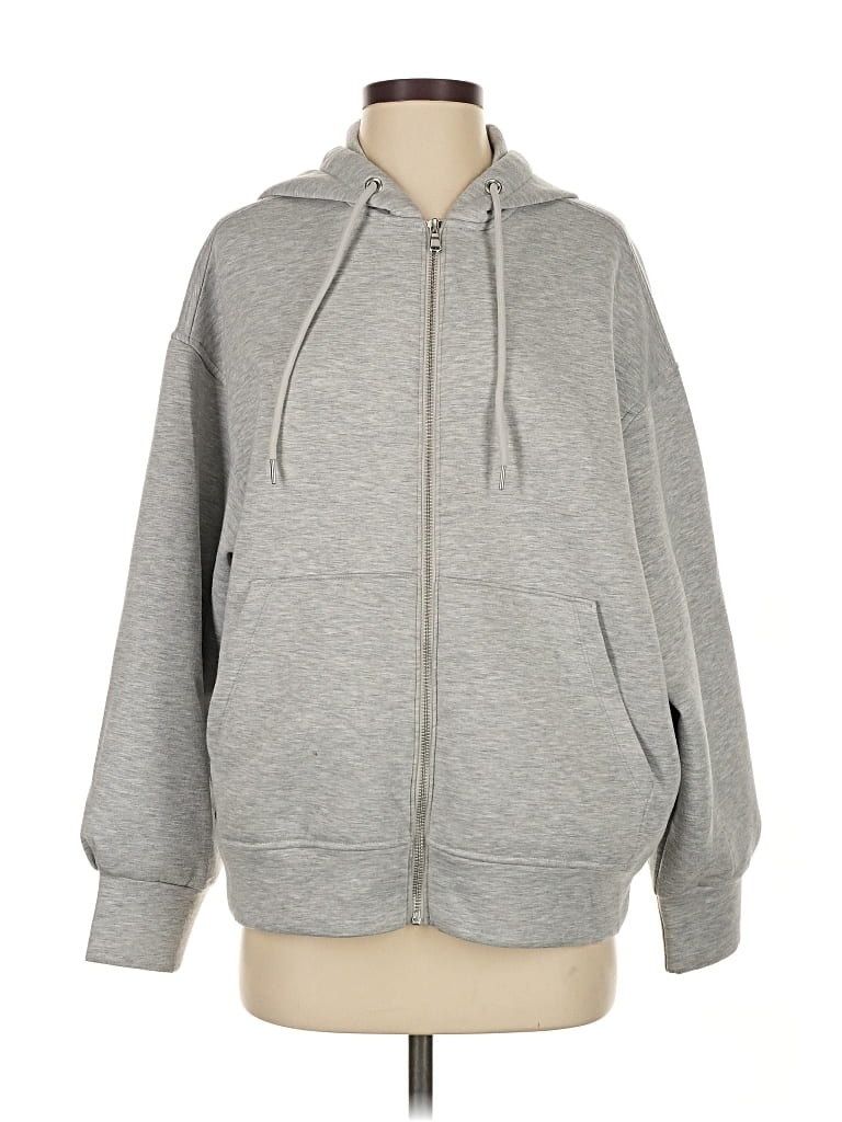 Pre-owned Active By Old Navy Zip Up Hoodie In Gray