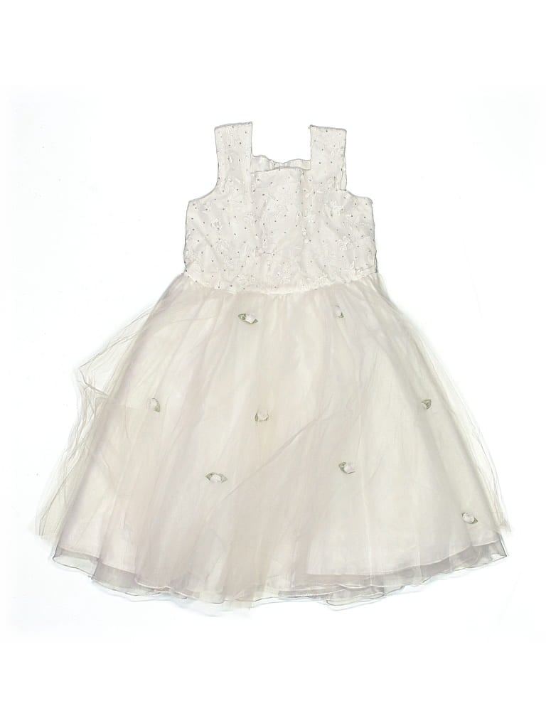 Pre-owned Assorted Brands Kids' Dress In White