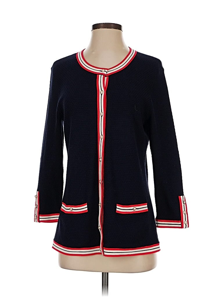 Pre-owned Talbots Cardigan Sweater In Blue