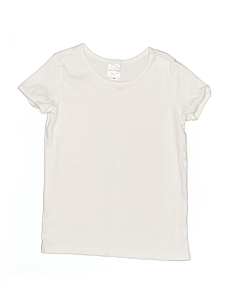 Pre-owned Hanna Andersson Kids' Short Sleeve T-shirt In White