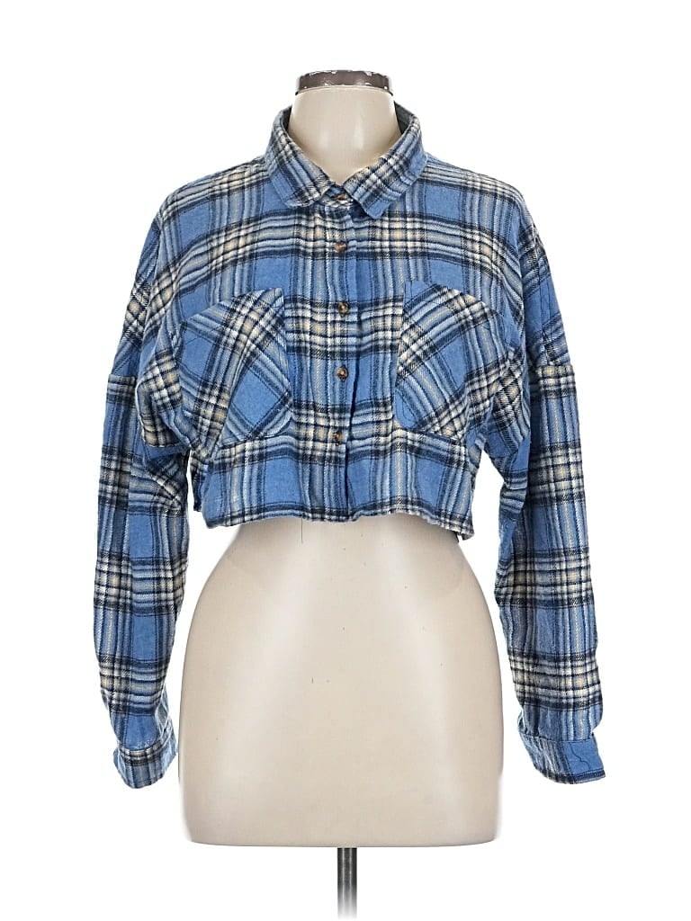 Pre-owned Ci Sono Long Sleeve Blouse In Blue