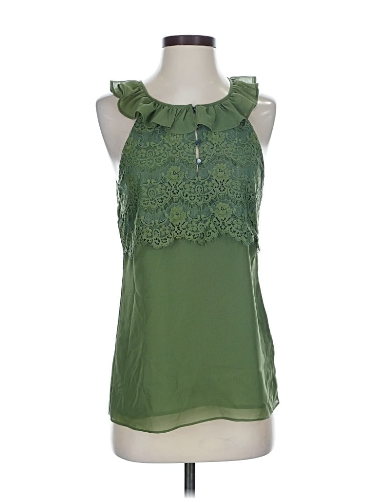 Pre-owned Banana Republic Sleeveless Blouse In Green