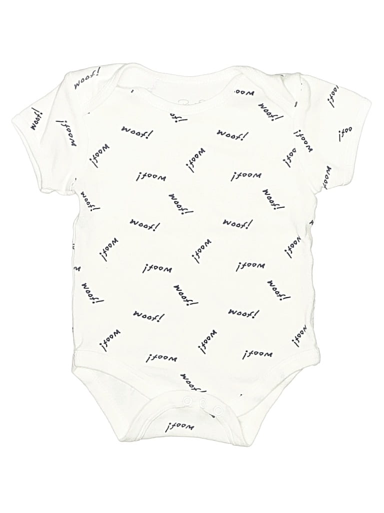 Pre-owned Rene Rofe Babies' Short Sleeve Onesie In White