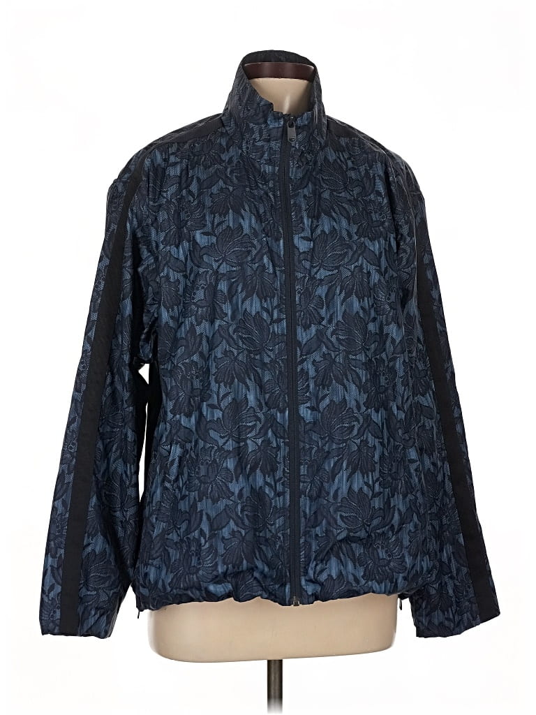 Pre-owned Athleta Track Jacket In Blue