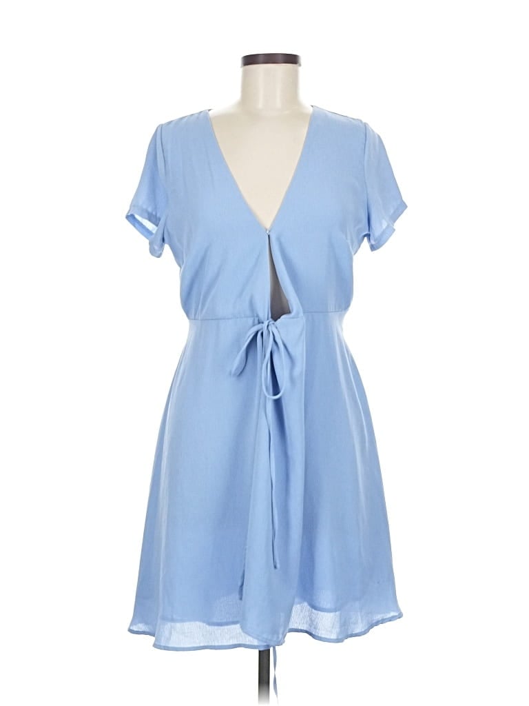 Pre-owned Lush Casual Dress In Blue