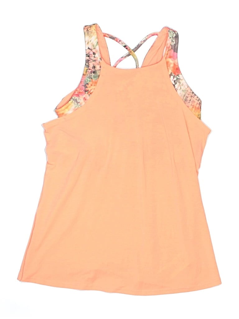 Pre-owned Athleta Girl Kids' Tank Top Orange Halter Neckline Tops