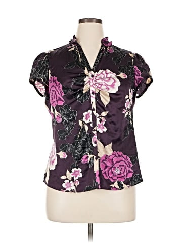 Worthington Short Sleeve Blouse (view 1)