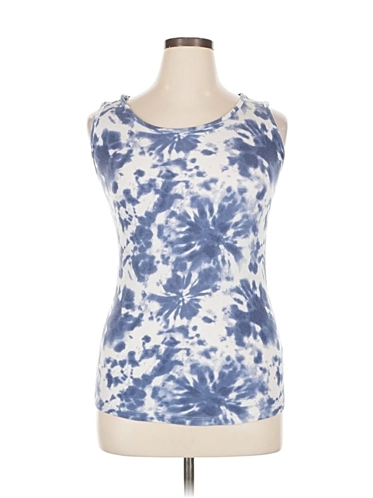 Pre-owned Terra & Sky Tank Top Blue Strapless Neckline Tops