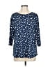 Southern Lady Polka Dots Blue 3/4 Sleeve Blouse Size M - photo 1