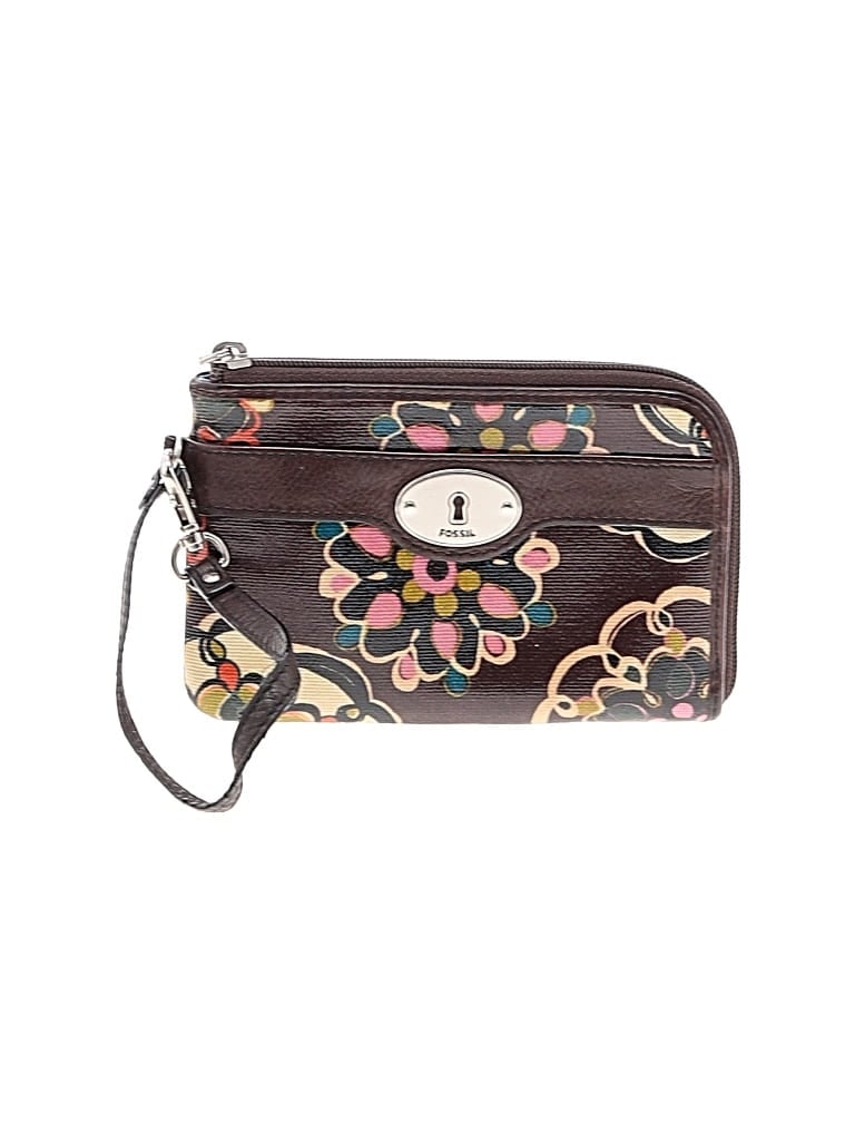 Pre-owned Fossil Wristlet In Brown