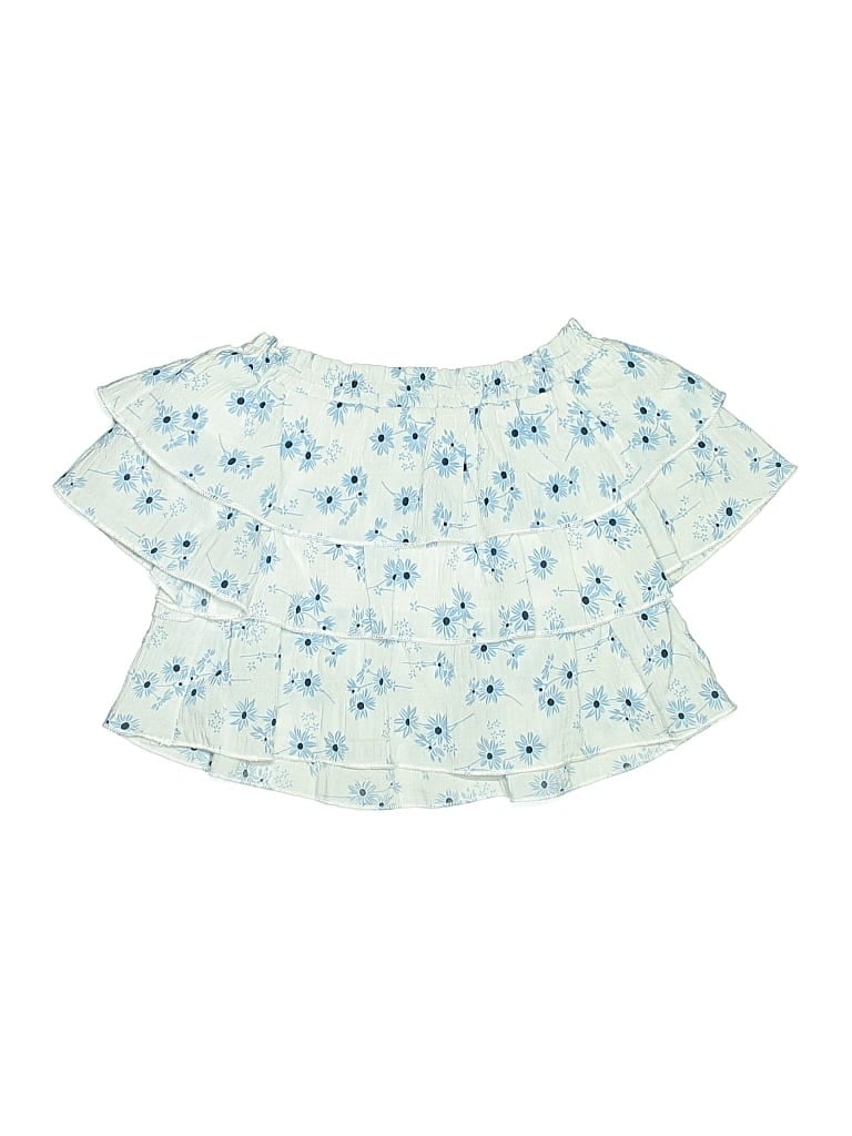 Pre-owned Hannah Banana Kids' Short Sleeve Blouse In Blue