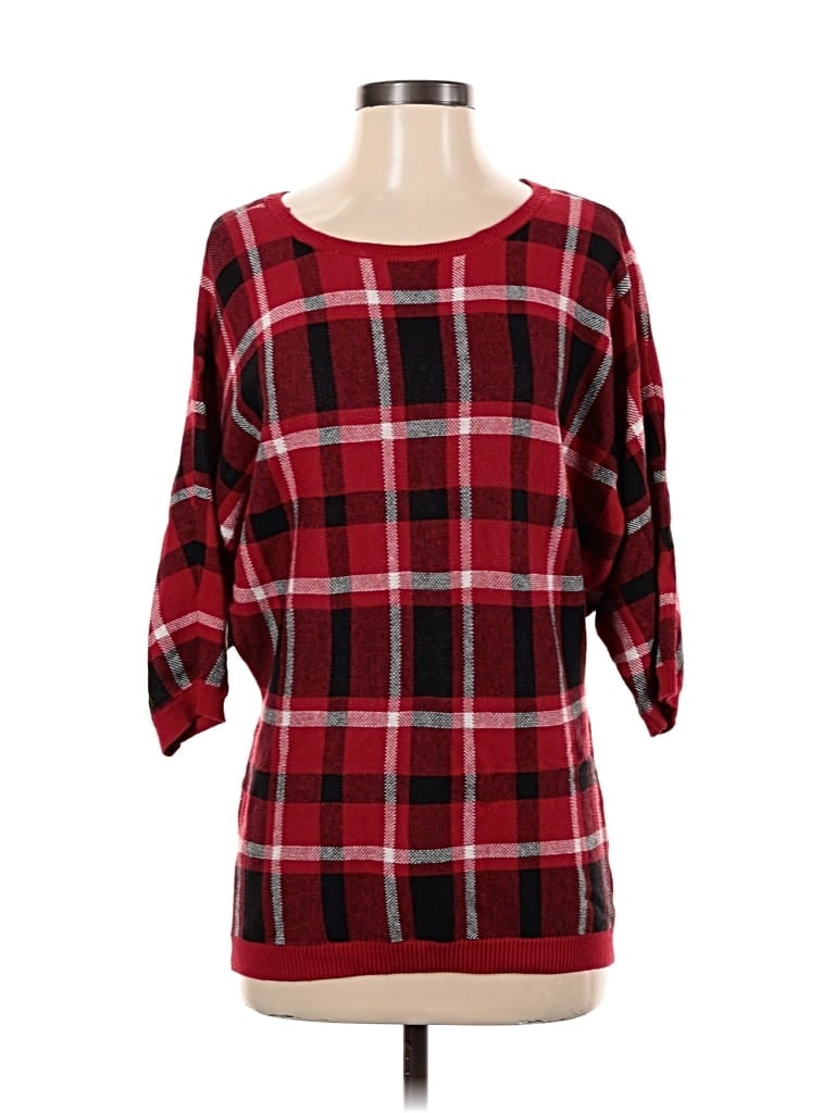 Pre-owned Soho Jeans New York & Company 3/4 Sleeve Top In Red