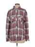 Rails 100% Rayon Plaid Pink Long Sleeve Button-Down Shirt Size XS - photo 1