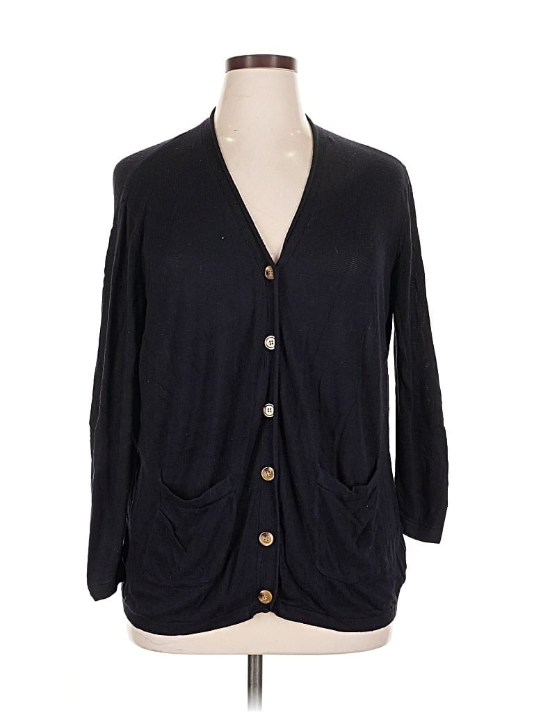 Pre-owned Emery Rose Cardigan Sweater In Black