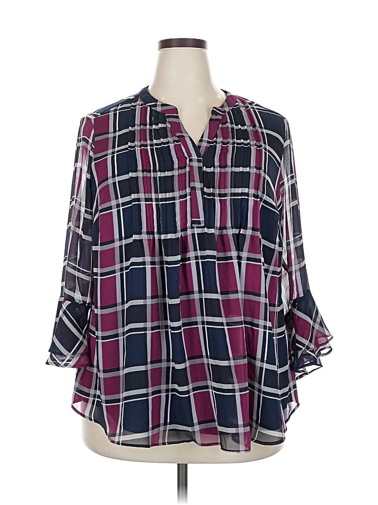 Pre-owned Charter Club 3/4 Sleeve T-shirt In Purple