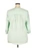 Torrid 100% Rayon Green 3/4 Sleeve Blouse Size 2X Plus (2) - photo 2