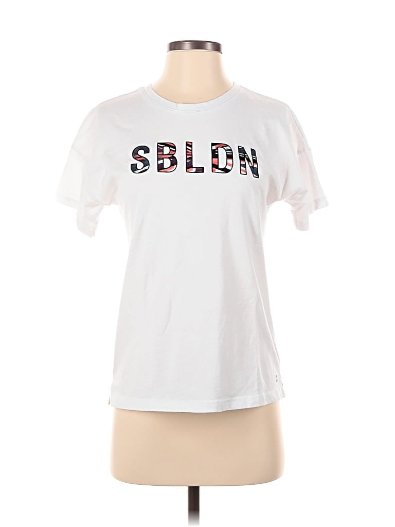 Pre-owned Sweaty Betty Short Sleeve T-shirt In White